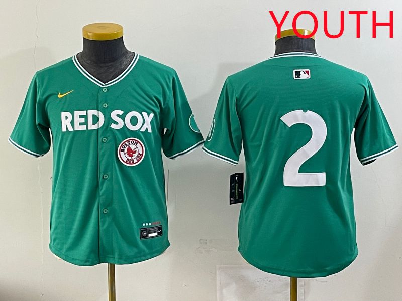 Youth 2025 Boston Red Sox #2 No Name Dark Green Joint Name Nike MLB Jersey style 20